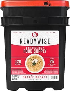 ReadyWise Emergency Food Supply - 120 Servings Favorites Sample Bucket, Survival Food Kit, Freeze Dried Prepper Food & Dehydrated Meals for...