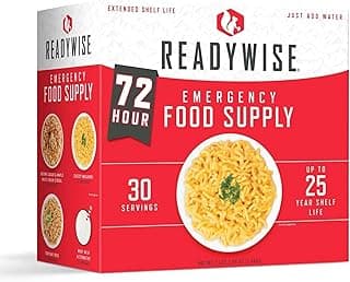ReadyWise Emergency Food Supply - 72 Hour Survival Kit, 30 Servings of Protein Meals, Freeze Dried Food for Backpacking, Camping Essentials...