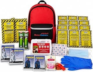 Ready America 70280 72 Hour Emergency Kit, 2-Person, 3-Day Backpack, Includes First Aid Kit, Survival Blanket, Portable Preparedness Go-Bag...