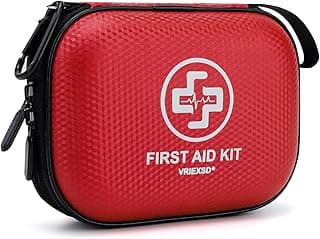 Mini First Aid Kit - 150 Piece Small Waterproof Hard Shell Medical Kit for Home, Car, Travel, Camping, Truck, Hiking, Sports, Office, Vehic...