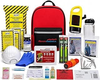 Ready America 72 Hour Deluxe Emergency Kit, 1-Person 3-Day Backpack, First Aid Kit, Survival Blanket, Power Station, Emergency Food, Portab...