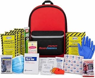 Ready America 70180 72 Hour Emergency Kit, 1-Person, 3-Day Backpack, Includes First Aid Kit, Survival Blanket, Emergency Food Portable Disa...