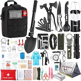 Survival Kit, Gifts for Men Women Teen Boys, 252 pcs Survival Gear and Equipment Mini First Aid Kit for Car Home, Emergency Kit with Molle...