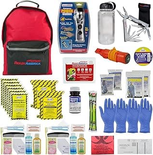 Ready America 72 Hour Deluxe Emergency Kit, 2-Person 3-Day Backpack, First Aid Kit, Survival Blanket, Power Station, Emergency Food, Portab...